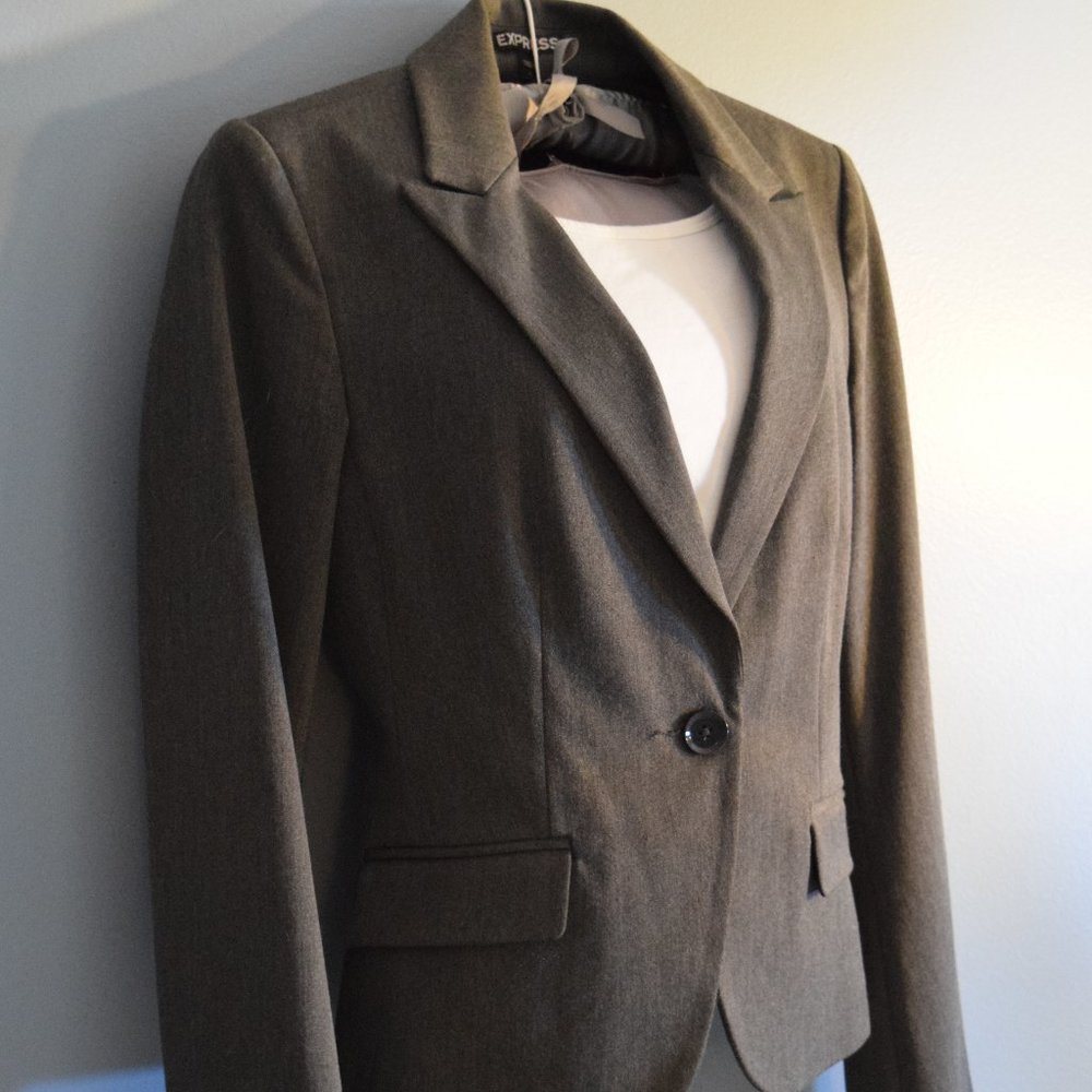 Grey stretch fabric Express blazer, size 0